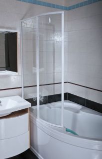 Шторка на ванну Ravak Supernova VSK2 Rosa 170 76PB010041 Rain профиль белый правый